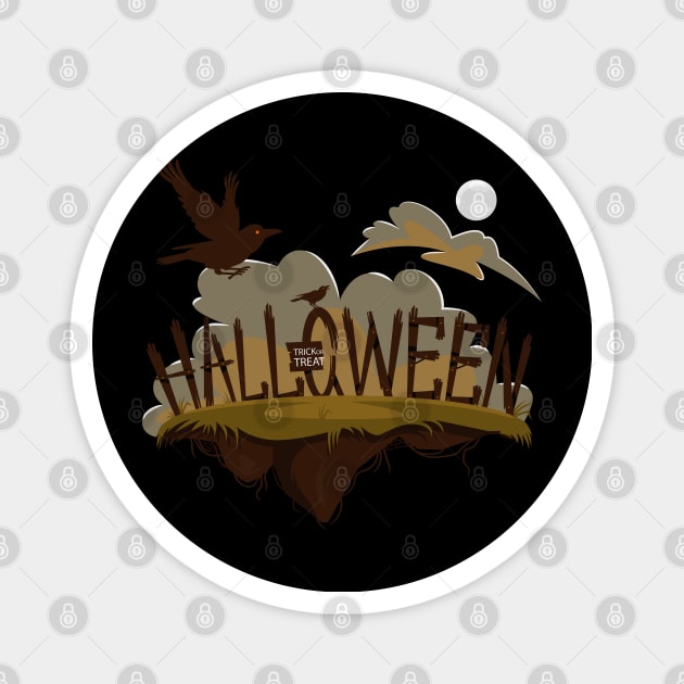 Halloween Scary Bird Magnet by Mako Design 